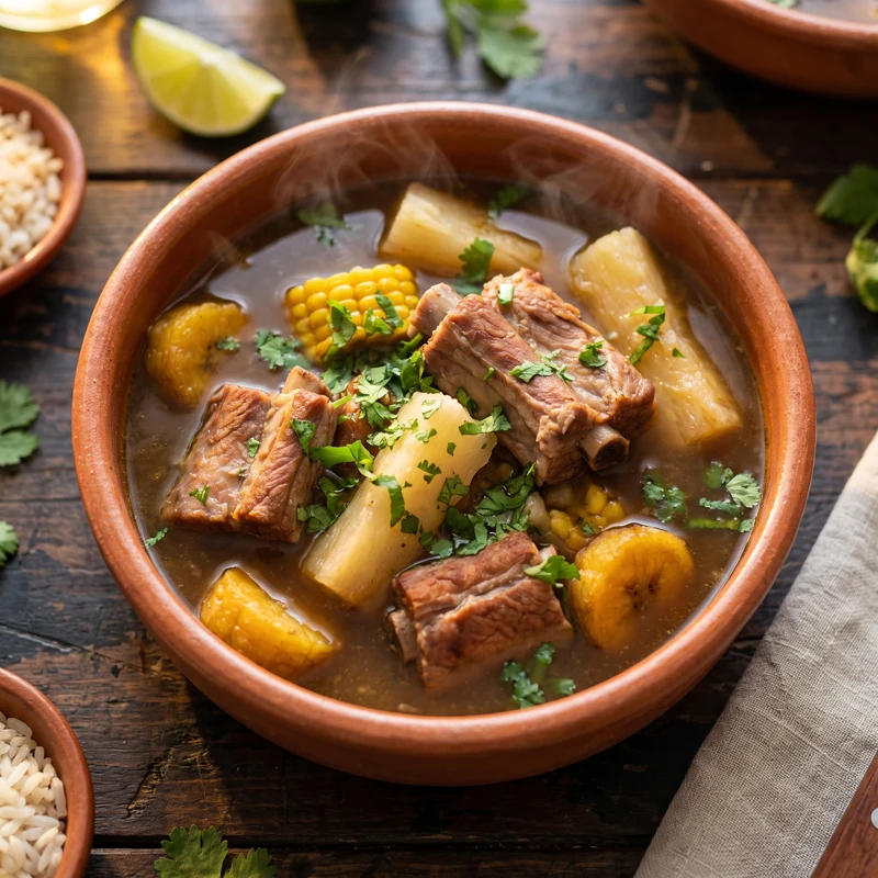 Sopa de costilla y jarrete, foto ilustrativa