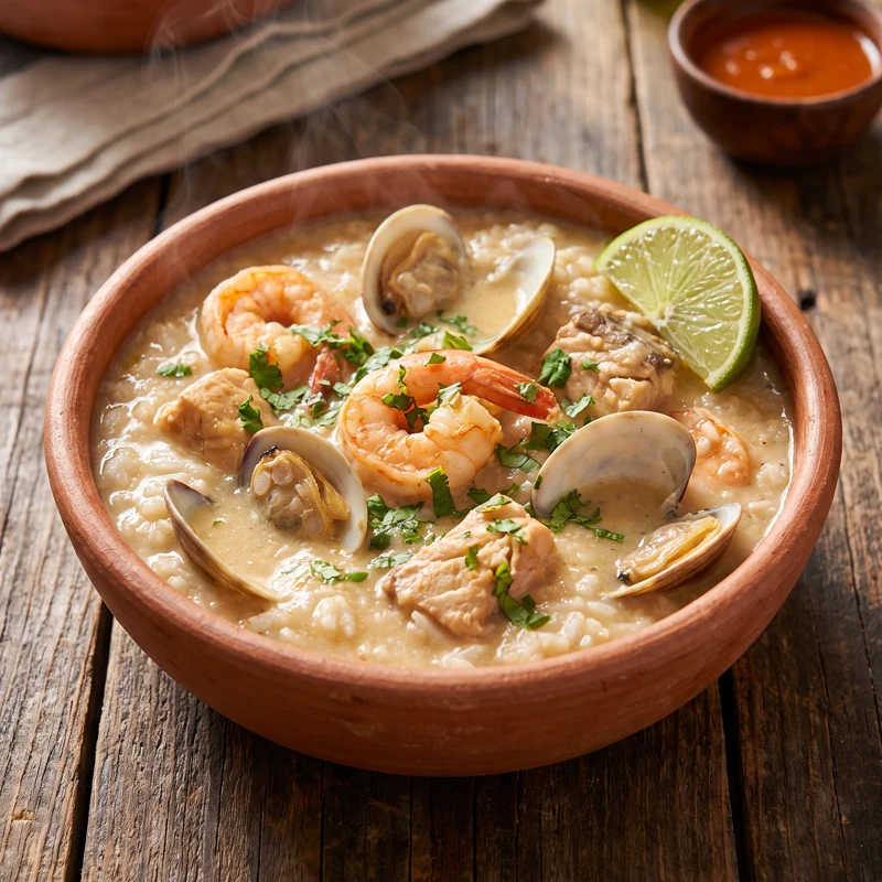 Guacho de mariscos, foto ilustrativa